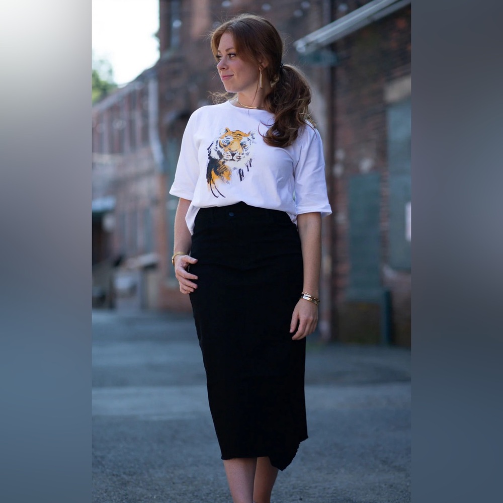 Adina Las Vegas CROSSOVER DENIM MIDI SKIRT
